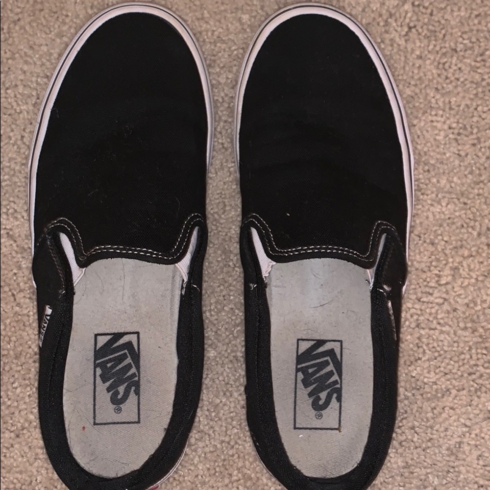 black slip on vans